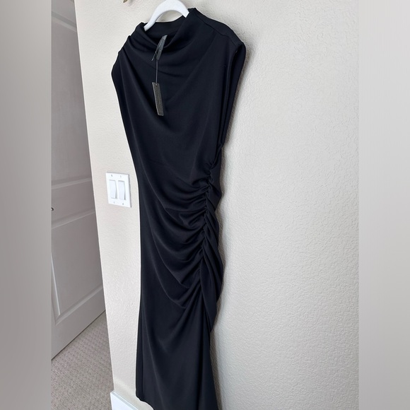 NWT, the Maya Ruched Cowl-neck dress - black, Small petite, Anthropologie - Picture 7 of 14